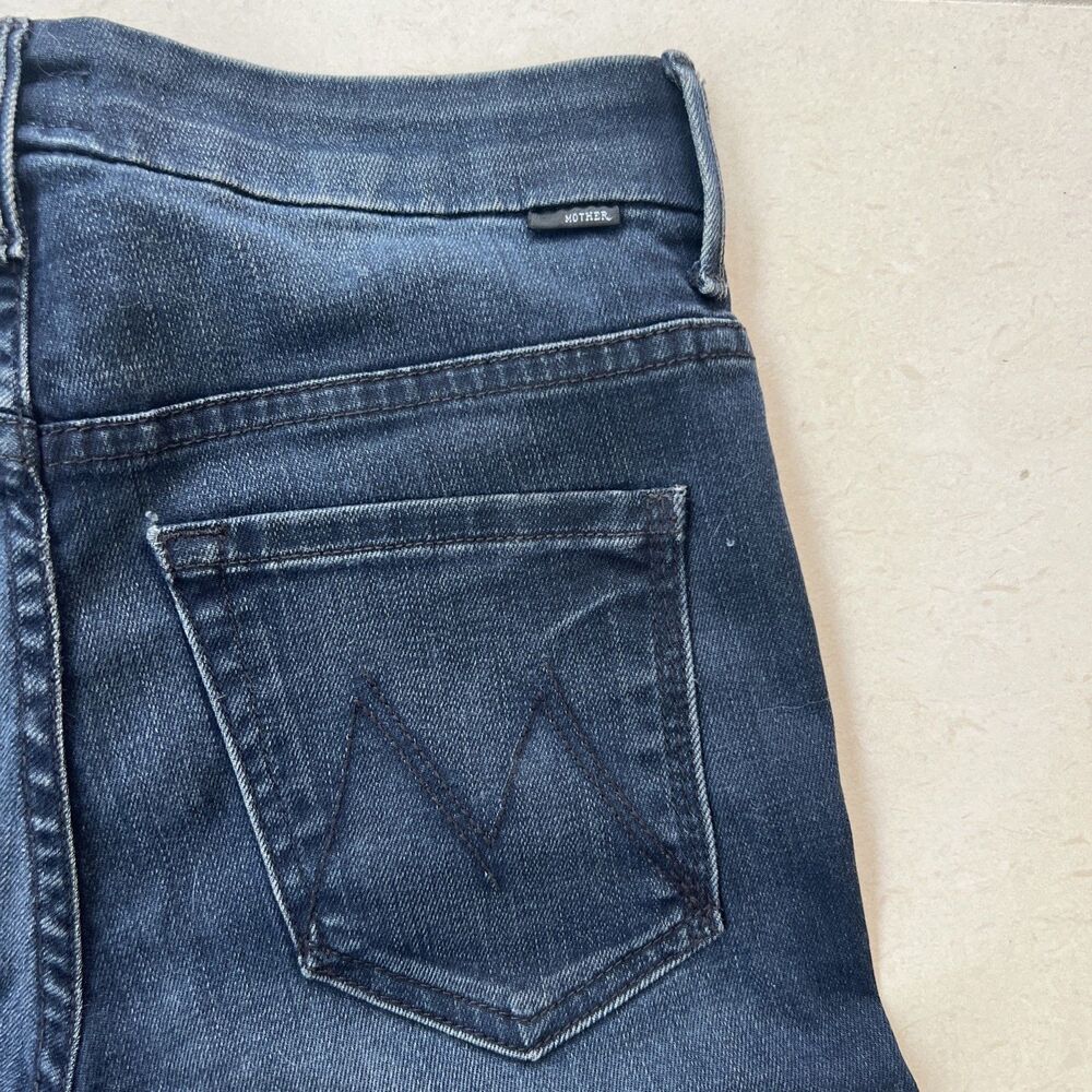 MOTHER High Waisted Looker Jeans Women’s Size 25 When the Going Gets Tough Dark - Picture 9 of 9